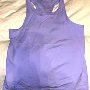 Lululemon long tank in purple. Razor back. Size 10
